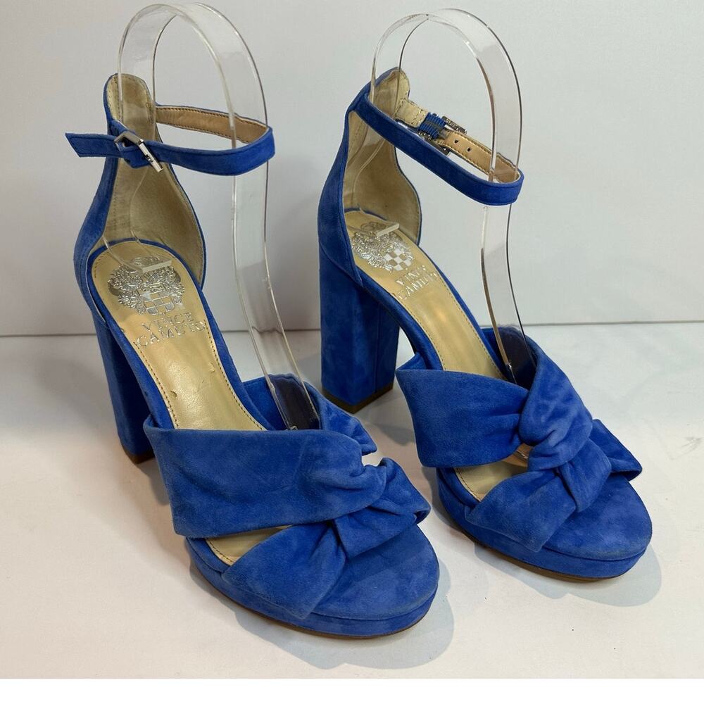 Vince Camuto Corlesta Suede Platform Sandals – Blue | Women’s Size 6 Bold Style